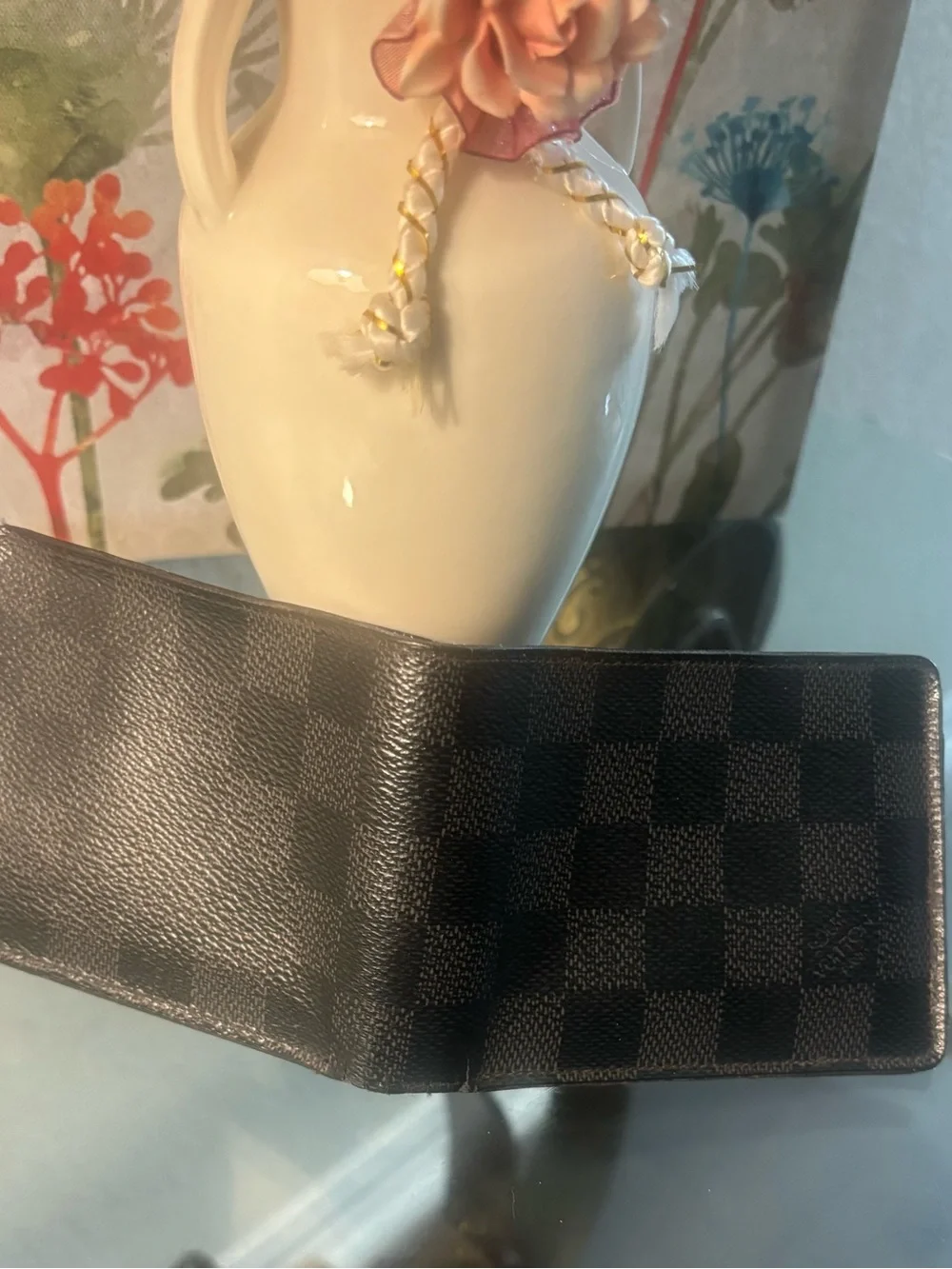 Vintage Authentic Louis Vuitton BiFold Wallet in Damier Graphite Canvas